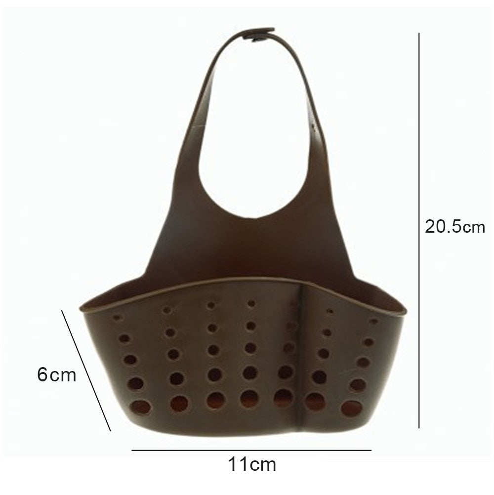 Home Storage Drain Basket Kitchen Sink Holder Adjustable Soap Sponge Shlf Hanging Drain Basket Bag Kitchen Accessories