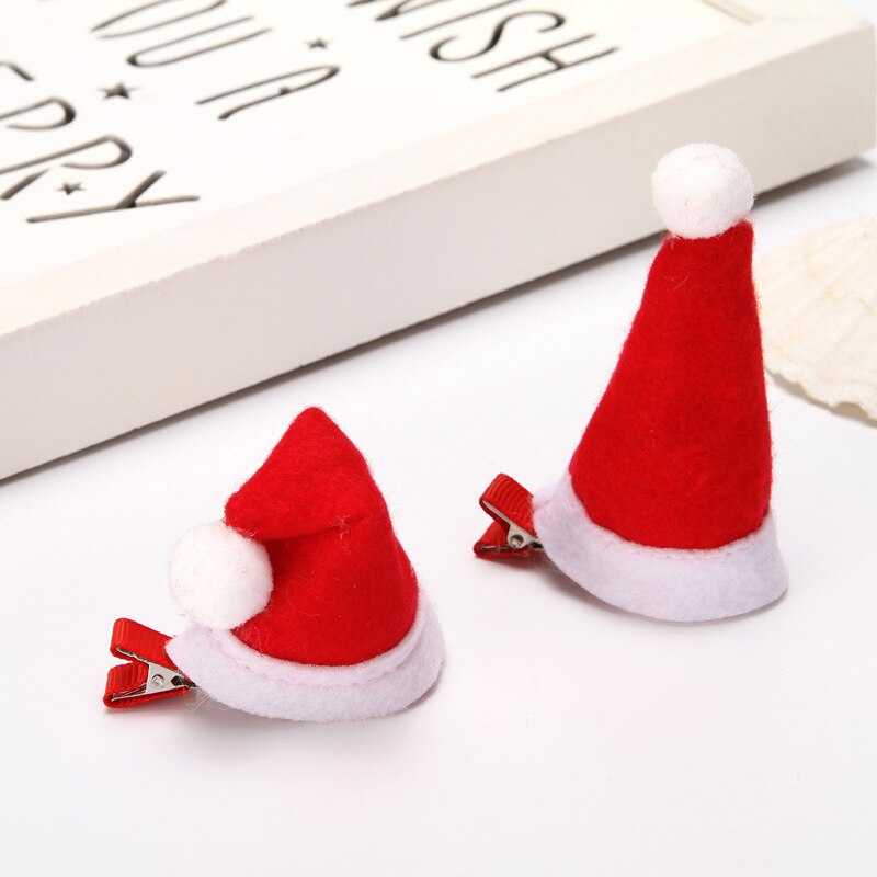 Hot Christmas adult children hair clip Santa Claus antler hairpin clip Christmas hat gift cute hair clip Accessories