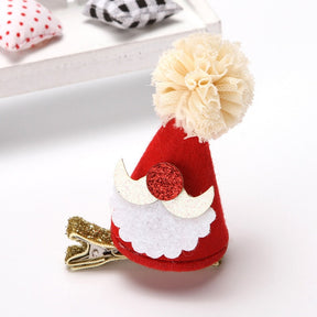 Hot Christmas adult children hair clip Santa Claus antler hairpin clip Christmas hat gift cute hair clip Accessories