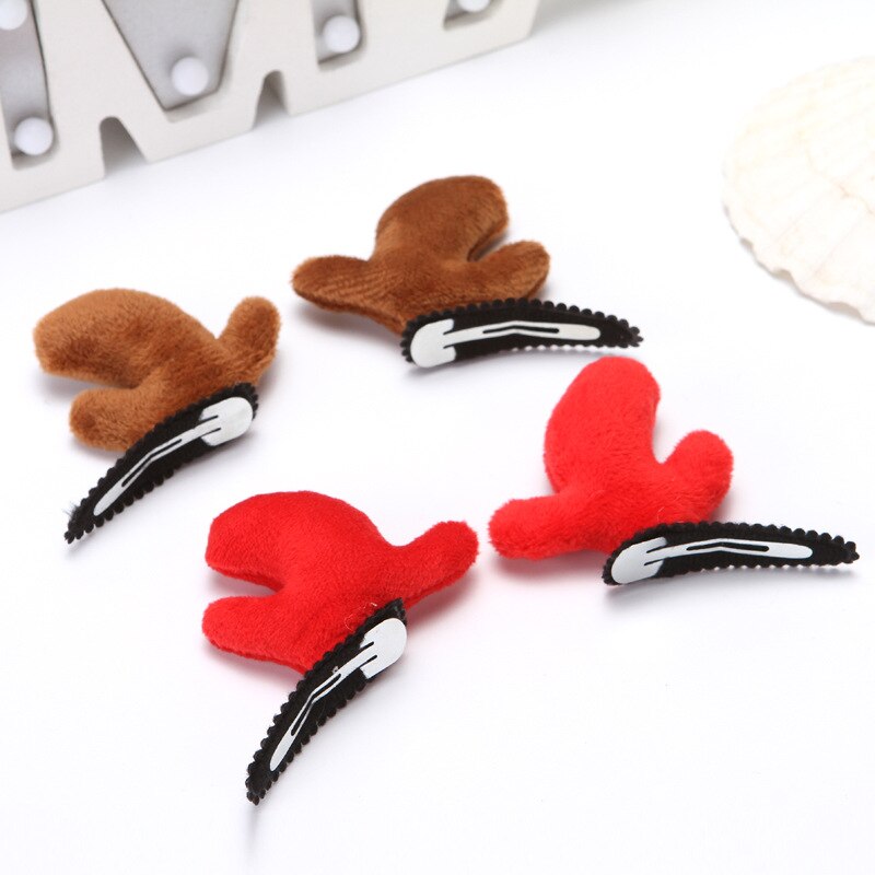 Hot Christmas adult children hair clip Santa Claus antler hairpin clip Christmas hat gift cute hair clip Accessories