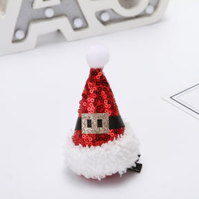 Hot Christmas adult children hair clip Santa Claus antler hairpin clip Christmas hat gift cute hair clip Accessories