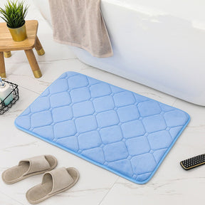 Inyahome Memory Foam Bath Mat Super Water Absorption Machine Washable Bathroom Rug.Soft.Absorbent Quick Dry Bathmat Floor Rugs