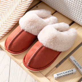 Winter New Cotton Slippers Outdoor Fashion Warm Indoor Bedroom Cotton Plush Shoes Fleece Fluffy Couple Memory