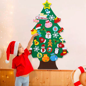 Kids DIY Felt Christmas Tree Merry Christmas Decorations For Home 2022 Christmas Ornaments Navidad 2023 New Year Gifts Xmas Tree