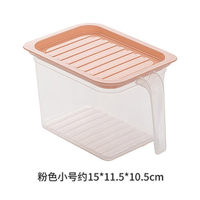 Kitchen Storage Box Refrigerator Fresh-keeping Box with Handle Plastic with Lid Sealed Food Fruit Storage Box Storage Jar