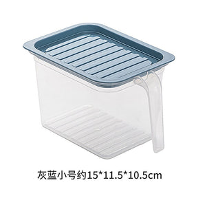 Kitchen Storage Box Refrigerator Fresh-keeping Box with Handle Plastic with Lid Sealed Food Fruit Storage Box Storage Jar