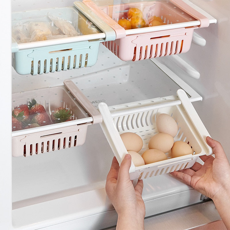 Kitchen Storage Rack Organizer Refrigerator  Basket Shelf Box Holder Food Storage Container Kitchen Accessories Fridge Organizer