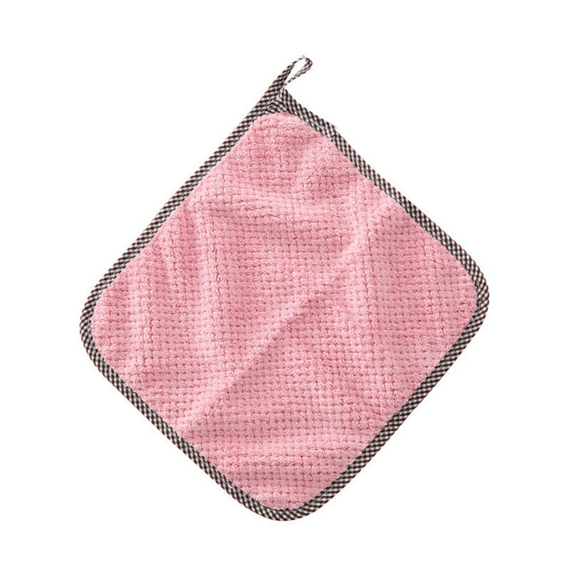 Kitchen daily dish towel. dish cloth. kitchen rag. non-stick oil. thickened table cleaning cloth. absorbent scouring pad