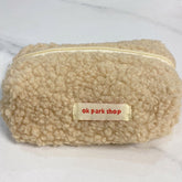 Lamb Hair Cosmetic Bag Plush Storage Cute Stationery Bag Large Capacity Travel Cosmetic Bag  Makeup Organizer