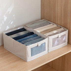 Clothes Storage Box Clothing Organizer Foldable with Clear Window