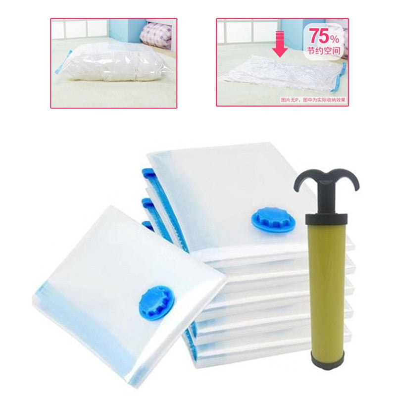 Larger Vacuum Bags Home Storage Bags Quilts Clothes Vacuum Storage Bags Waterproof Compression Travel Space Saving Airbags