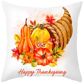 Happy Thanksgiving Cushion Cover Cartoon Maple leaf Pumpkin Pillow Case 45x45cm Halloween Autumn Decor Christmas 2022