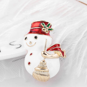 Luxury Exquisite Christmas Brooch Pin Snowman Santa Claus Boot Garland Fashion Jewelry Gift Christmas Decoration Brooches