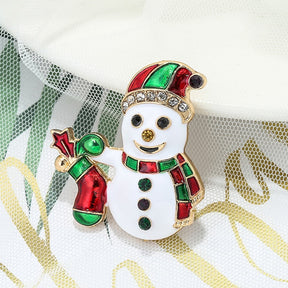 Luxury Exquisite Christmas Brooch Pin Snowman Santa Claus Boot Garland Fashion Jewelry Gift Christmas Decoration Brooches