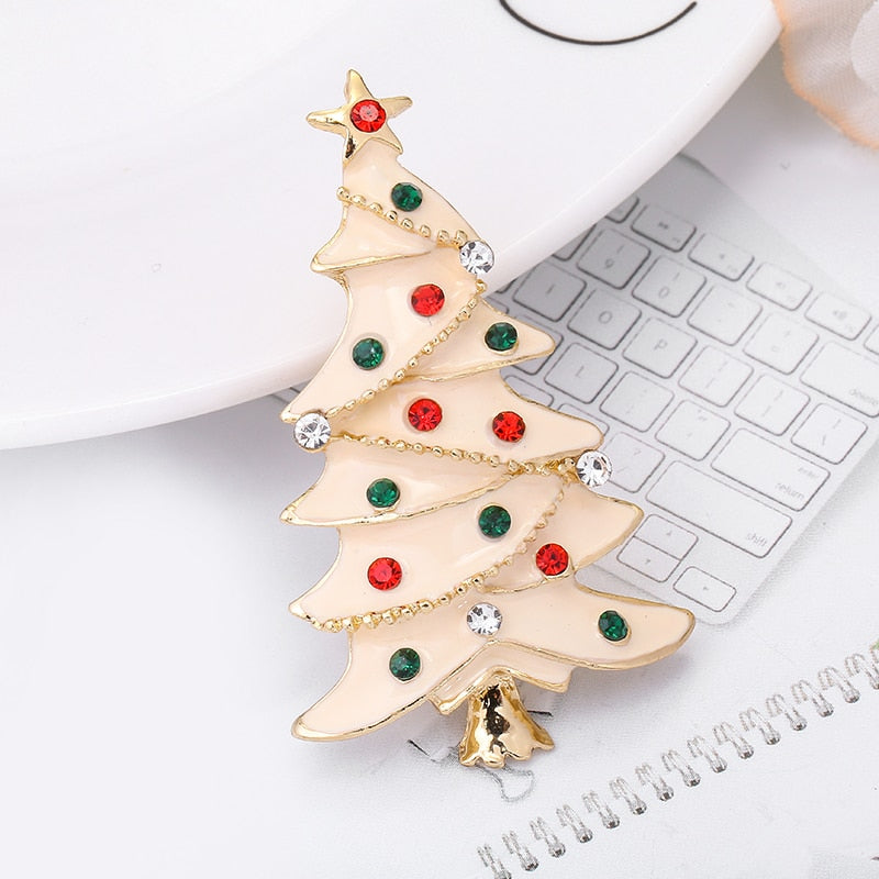 Luxury Exquisite Christmas Brooch Pin Snowman Santa Claus Boot Garland Fashion Jewelry Gift Christmas Decoration Brooches