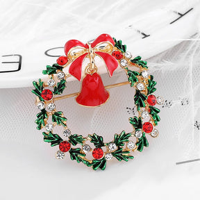 Luxury Exquisite Christmas Brooch Pin Snowman Santa Claus Boot Garland Fashion Jewelry Gift Christmas Decoration Brooches