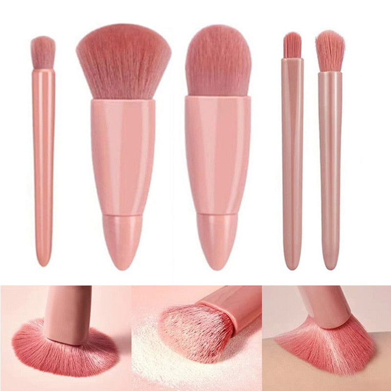 Makeup Brushes Set With Mirror Box Blush Lip Eye Shadow Brush Professional Cosmetic Brushes Kit Portable Travel Mini Beauty Tool