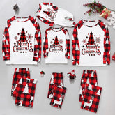 Merry Christmas 2022 Family Pajamas Santa Tree Patchwork Mother Daughter Matching Clothes Casual Soft Sleepwear Xmas Family Look