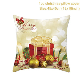 Merry Christmas Cushion Cover Ornaments Christmas Decoration For Home Cristmas Decor Noel Navidad New Year Gift 2023 Xmas Natal