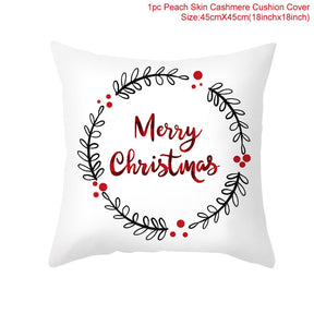 Merry Christmas Cushion Cover Ornaments Christmas Decoration For Home Cristmas Decor Noel Navidad New Year Gift 2023 Xmas Natal