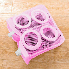 Mesh Washing Machine Shoes Bag Anti-deformation Zipper Laundry Bag Travel Shoes Clothes Storage Bags Shoes Airing Dry Tool