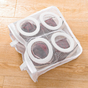 Mesh Washing Machine Shoes Bag Anti-deformation Zipper Laundry Bag Travel Shoes Clothes Storage Bags Shoes Airing Dry Tool