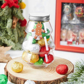Modern Plastic Storage Jar Christmas Tree Decorative Wedding Center Candy Jars Living Room Desktop Snack Organizer Home Decor