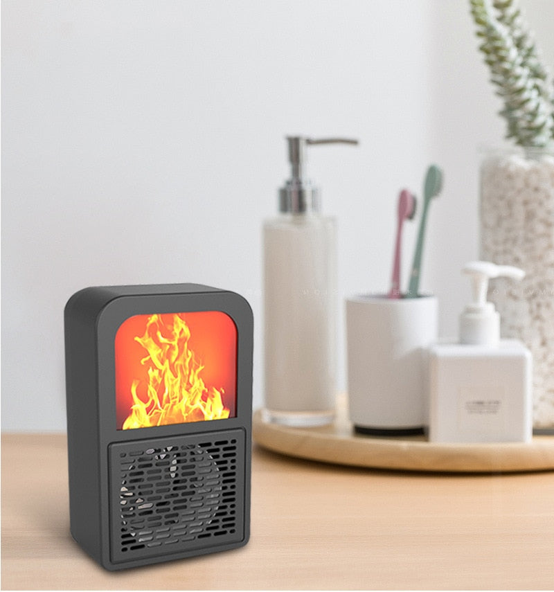 New Creative Fireplace 3D Flame Heater Home Mini Heater Desktop Office Electricity Saving Heater
