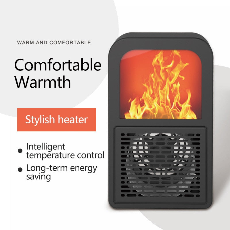 New Creative Fireplace 3D Flame Heater Home Mini Heater Desktop Office Electricity Saving Heater