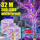 New Year Solar Lamp LED Outdoor 7M/12M/22M/32M String Lights Fairy Waterproof For Holiday Christmas Party Garlands Garden  Decor