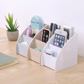 Plastic TV Remote Control Storage Holder Mobile Phone Holder Stand Washable Home Office Storage Boxes Desktop Storage Case