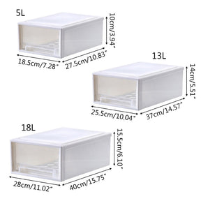 Plastic drawer type clothes storage box. transparent underwear. socks. bra. cosmetic storage. space-saving and moisture-proof