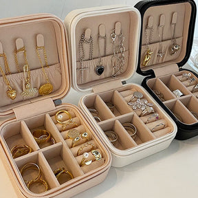 Portable Jewelry Storage Box Candy Color Travel Storage Organizer Jewelry Case Earrings Necklace Ring Jewelry Organizer Display