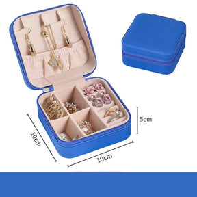 Portable Jewelry Storage Box Candy Color Travel Storage Organizer Jewelry Case Earrings Necklace Ring Jewelry Organizer Display