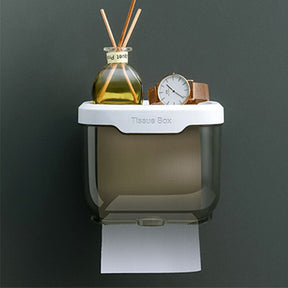 Punch-free Toilet Paper Holder Box Waterproof Storage Toilet Paper Storage Rack Paper Towel Kitchen Bathroom Storage Box