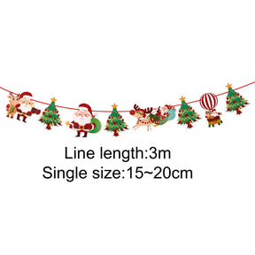 Christmas Banner Garland Merry Christmas Decoration for Home Navidad Noel 2022 Christmas Ornaments Xmas Decor New Year 2023