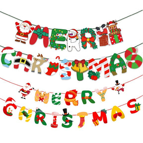 Christmas Banner Garland Merry Christmas Decoration for Home Navidad Noel 2022 Christmas Ornaments Xmas Decor New Year 2023