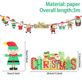 Christmas Banner Garland Merry Christmas Decoration for Home Navidad Noel 2022 Christmas Ornaments Xmas Decor New Year 2023