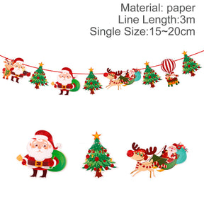 Christmas Banner Garland Merry Christmas Decoration for Home Navidad Noel 2022 Christmas Ornaments Xmas Decor New Year 2023