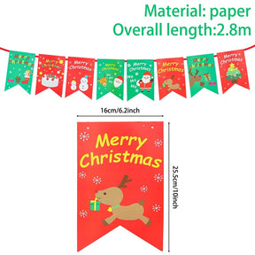 Christmas Banner Garland Merry Christmas Decoration for Home Navidad Noel 2022 Christmas Ornaments Xmas Decor New Year 2023