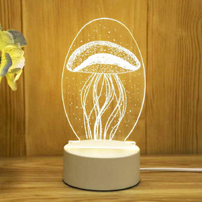 Romantic Love 3D Acrylic Led Lamp for Home Children's Night Light Table Lamp Birthday Party Decor Valentine's Day Bedside Lamp