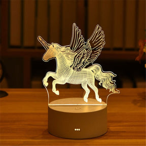 Romantic Love 3D Acrylic Led Lamp for Home Children's Night Light Table Lamp Birthday Party Decor Valentine's Day Bedside Lamp