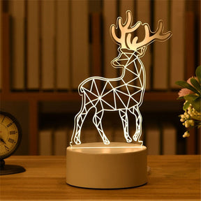 Romantic Love 3D Acrylic Led Lamp for Home Children's Night Light Table Lamp Birthday Party Decor Valentine's Day Bedside Lamp