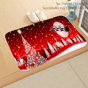 Santa Claus Christmas Doormat Pillowcase Christmas Decorations for Home 2022 Navidad Ornaments Xmas Party Decor New Year Gifts