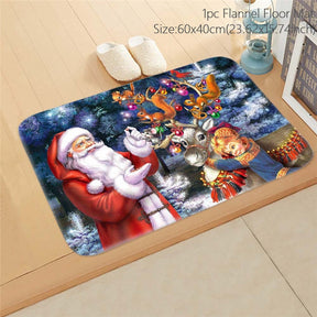 Santa Claus Christmas Doormat Pillowcase Christmas Decorations for Home 2022 Navidad Ornaments Xmas Party Decor New Year Gifts