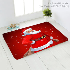 Santa Claus Christmas Doormat Pillowcase Christmas Decorations for Home 2022 Navidad Ornaments Xmas Party Decor New Year Gifts