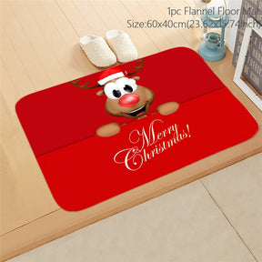 Santa Claus Christmas Doormat Pillowcase Christmas Decorations for Home 2022 Navidad Ornaments Xmas Party Decor New Year Gifts