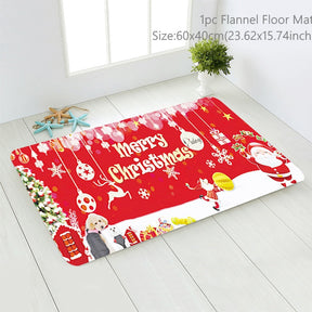 Santa Claus Christmas Doormat Pillowcase Christmas Decorations for Home 2022 Navidad Ornaments Xmas Party Decor New Year Gifts