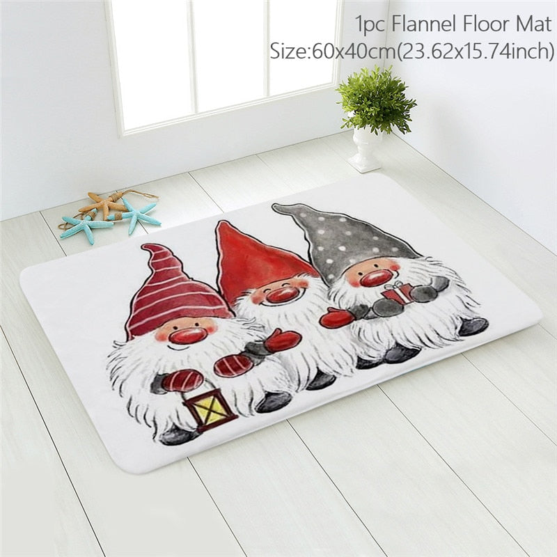 Santa Claus Christmas Doormat Pillowcase Christmas Decorations for Home 2022 Navidad Ornaments Xmas Party Decor New Year Gifts