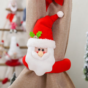 Santa Claus Elk Christmas Curtain Decor Merry Christmas Decor for Home Christmas Ornaments Gift Navidad 2022 Happy New Year 2023